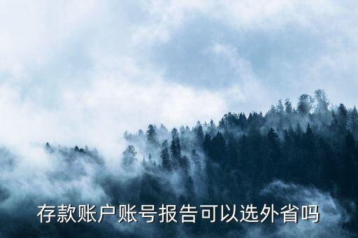 存款賬戶賬號(hào)報(bào)告是什么，存款賬戶賬號(hào)報(bào)告可以選外省嗎