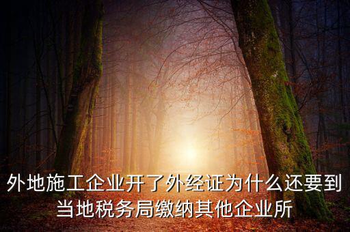 外經(jīng)證為什么要繳銷，到國稅開的外行證為什么要去撤銷