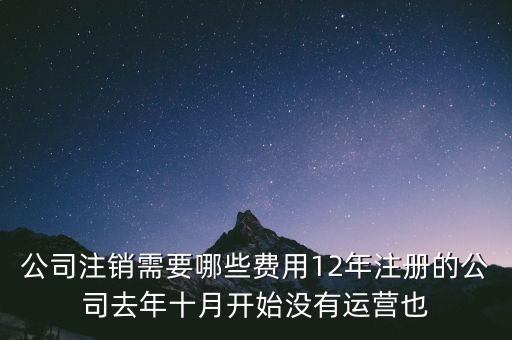 企業(yè)注銷要交些什么稅，公司注銷需要哪些費(fèi)用12年注冊(cè)的公司去年十月開(kāi)始沒(méi)有運(yùn)營(yíng)也
