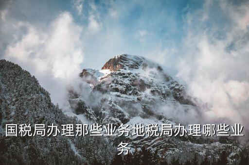 國稅文書經(jīng)辦辦什么業(yè)務(wù)，國稅局是做什么的具體辦理什么業(yè)務(wù)
