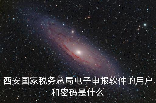 西安國家稅務總局電子申報軟件的用戶和密碼是什么