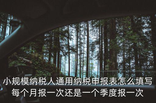 小規(guī)模納稅人通用納稅申報(bào)表怎么填寫(xiě)每個(gè)月報(bào)一次還是一個(gè)季度報(bào)一次