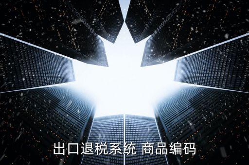 出口退稅服務(wù)平臺(tái)企業(yè)代碼是什么，想問一下出口退稅系統(tǒng)的商品代碼