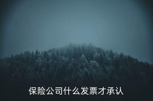 保險(xiǎn)公司要什么發(fā)票，保險(xiǎn)公司什么發(fā)票才承認(rèn)