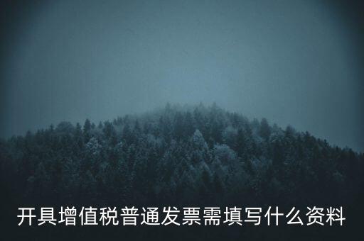 開增值稅普通票需要什么資料，購買增值稅普通發(fā)票需要什么資料