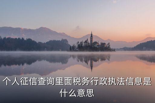 稅務(wù)負面清單指什么，個人征信查詢里面稅務(wù)行政執(zhí)法信息是什么意思