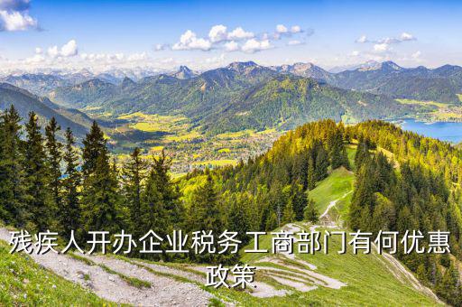 殘疾人開(kāi)辦企業(yè)稅務(wù)工商部門有何優(yōu)惠政策