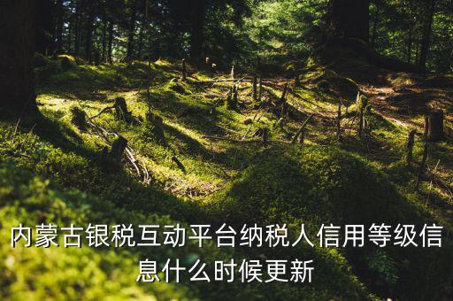 銀稅?；邮鞘裁?，內(nèi)蒙古銀稅互動平臺納稅人信用等級信息什么時候更新