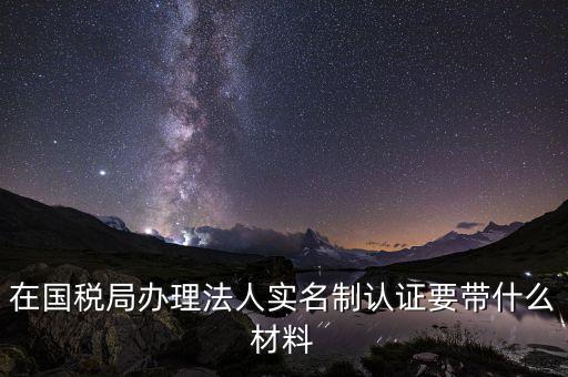 實(shí)名辦稅需要帶什么材料，在國(guó)稅局辦理法人實(shí)名制認(rèn)證要帶什么材料