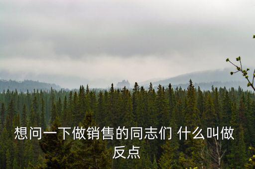 什么是銷售返點(diǎn)，想問一下做銷售的同志們 什么叫做 反點(diǎn)