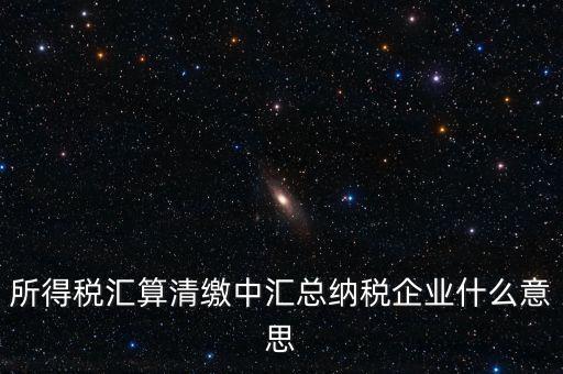 什么匯總納稅企業(yè)所得稅，關(guān)于企業(yè)所得稅匯總繳納