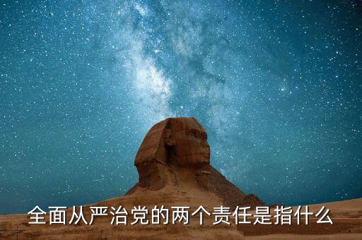 什么是基層兩個責(zé)任清單，全面從嚴(yán)治黨的兩個責(zé)任是指什么