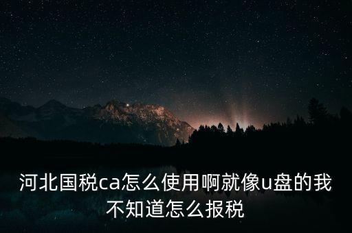 ca行助手是什么，稅務(wù)申報(bào)是否下載ca行助手就可以了