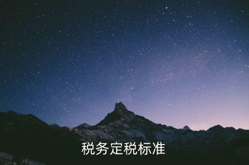 定稅是什么標(biāo)準(zhǔn)，稅務(wù)定稅標(biāo)準(zhǔn)
