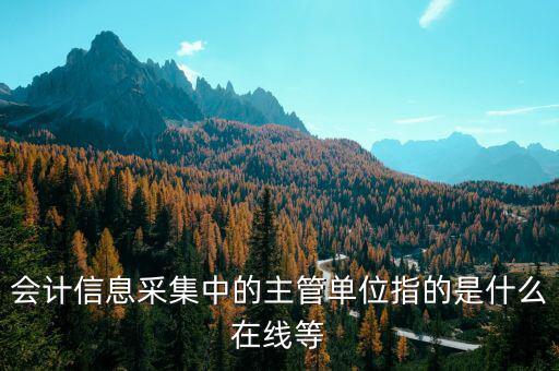 主管征收機關(guān)填什么，會計信息采集中的主管單位指的是什么在線等