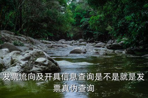 發(fā)票流向一致是什么意思，發(fā)票流向及開(kāi)具信息查詢(xún)是不是就是發(fā)票真?zhèn)尾樵?xún)