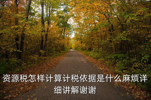 資源稅計稅依據(jù)是什么，資源稅怎樣計算計稅依據(jù)是什么麻煩詳細(xì)講解謝謝