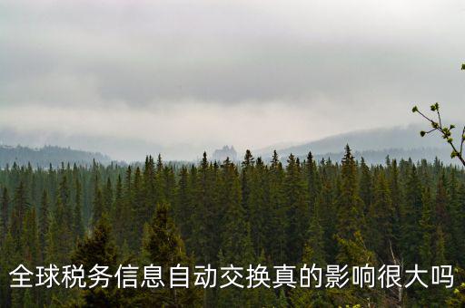 什么是稅務(wù)信息交換，全球稅務(wù)信息自動交換真的影響很大嗎