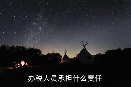 稅務(wù)負(fù)責(zé)人有什么責(zé)任，這樣的稅務(wù)辦事人員有責(zé)任嗎