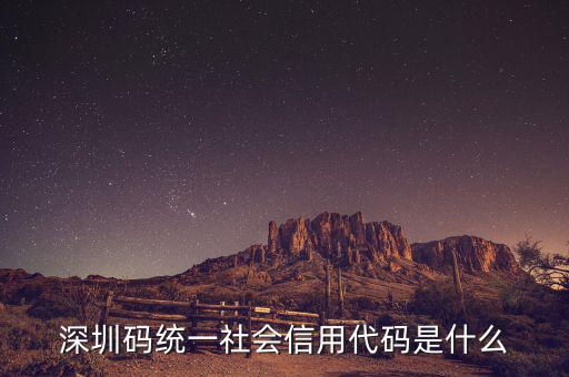 什么是社會信用代碼證，深圳碼統(tǒng)一社會信用代碼是什么