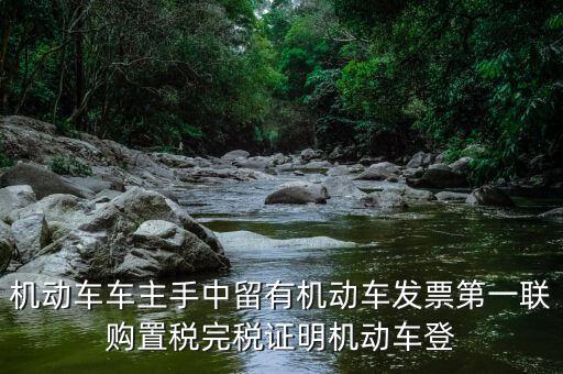 購置稅完稅證明是什么，車輛購置稅完稅證明的介紹