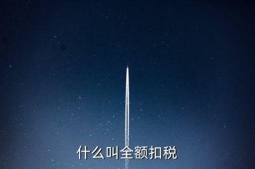 什么是全額納稅，請問地稅局說的個稅要全員全額交納是啥意思