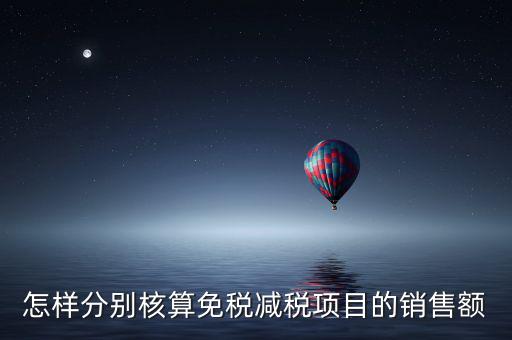 什么是分別核算銷售額，怎樣分別核算免稅減稅項目的銷售額