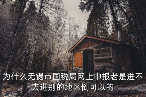 無錫網(wǎng)上辦稅服務(wù)廳為什么進(jìn)不去，為什么我登錄不上網(wǎng)上辦稅服務(wù)廳啊