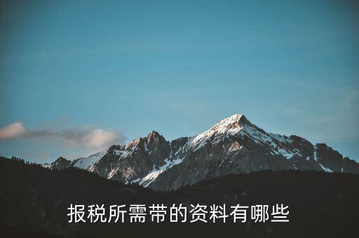 上門報(bào)稅需要帶什么資料，報(bào)稅都要帶啥東西