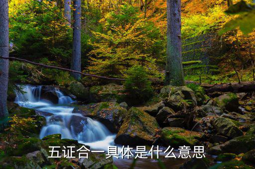 什么是五證合一 一照一碼，五證合一具體是什么意思