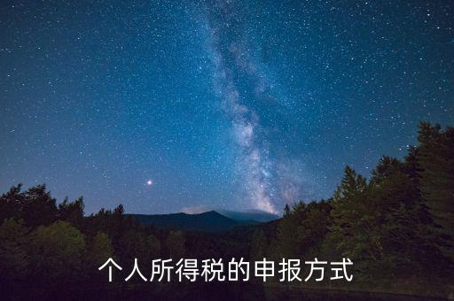 個(gè)人所得稅按什么報(bào)，個(gè)人所得稅選擇哪種申報(bào)方式
