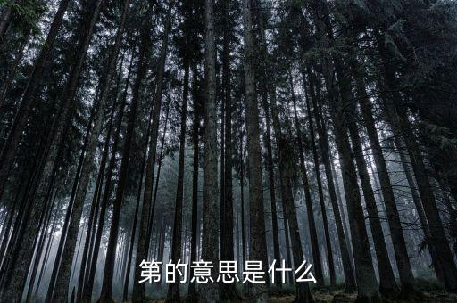 第稽什么意思，第是什么意思
