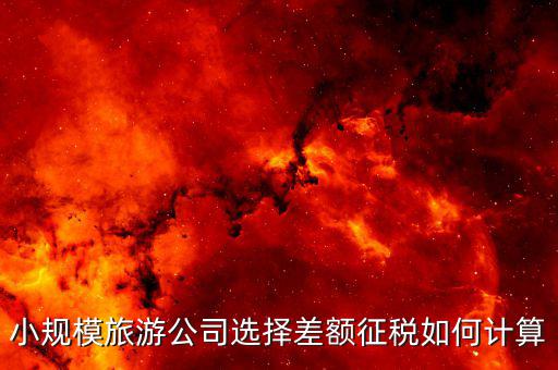 什么企業(yè)差額征稅，小規(guī)模旅游公司選擇差額征稅如何計算