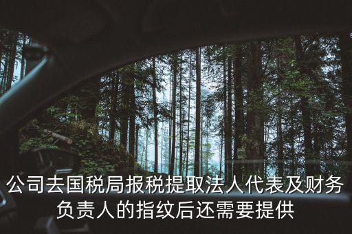 國(guó)稅錄指紋需要帶什么材料，公司去國(guó)稅局報(bào)稅采取法人代表及財(cái)務(wù)負(fù)責(zé)人指紋后還需要提供哪