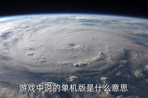 國稅單機(jī)版是什么，游戲中說的單機(jī)版是什么意思