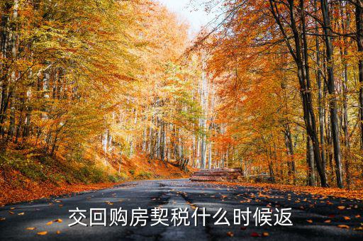 什么時(shí)候購(gòu)的房可以返還契稅，購(gòu)房契稅何時(shí)能退下來(lái)