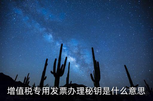 稅務(wù)密鑰是什么意思，增值稅專用發(fā)票辦理秘鑰是什么意思