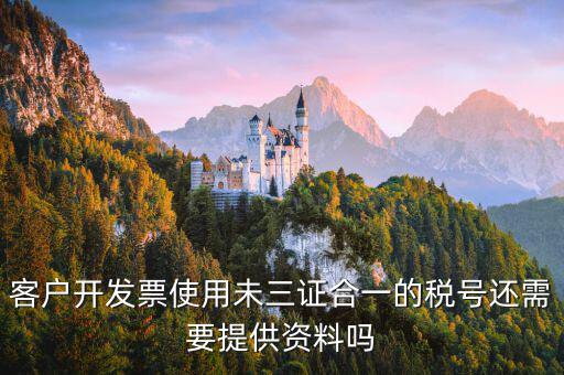 無證合一的稅號是什么，客戶開發(fā)票使用未三證合一的稅號還需要提供資料嗎