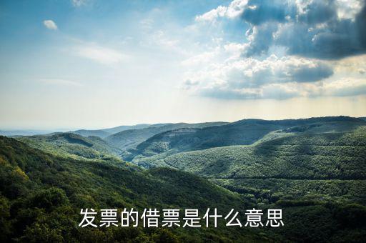 借發(fā)票是什么，可以借發(fā)票開嗎