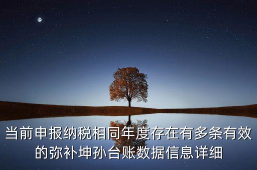 彌補虧損臺賬的維護是什么原因，您的彌補虧損臺賬數(shù)據(jù)存在問題怎樣聯(lián)系專管員