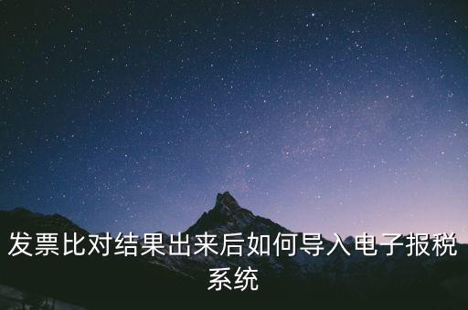 發(fā)票比對結果出來后如何導入電子報稅系統(tǒng)
