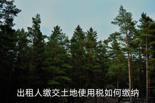 租房土地使用稅如何計算，企業(yè)出租房屋土地稅如何計算