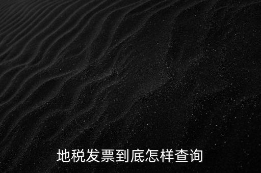 地稅發(fā)票到底怎樣查詢(xún)