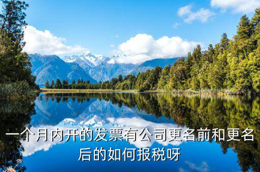 企業(yè)更名如何納稅，一個月內(nèi)開的發(fā)票有公司更名前和更名后的如何報稅呀