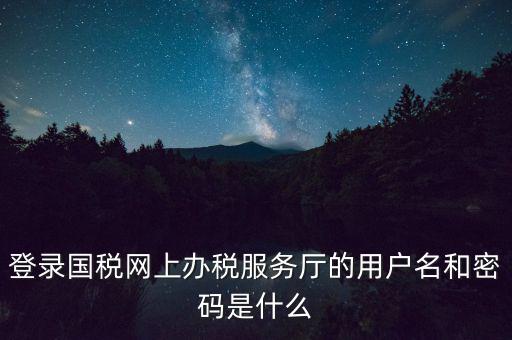 如何注冊稅務網(wǎng)廳號，登錄國稅網(wǎng)上辦稅服務廳的用戶名和密碼是什么