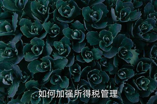 國(guó)稅局如何加強(qiáng)企業(yè)所得稅管理，如何加強(qiáng)企業(yè)所得稅優(yōu)惠政策后續(xù)管理的思考