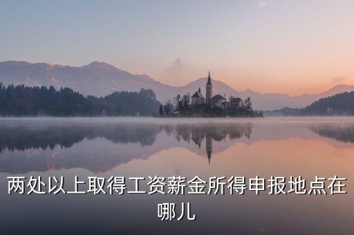 兩處所得如何申報(bào)工資，兩處以上取得工資薪金所得申報(bào)地點(diǎn)在哪兒