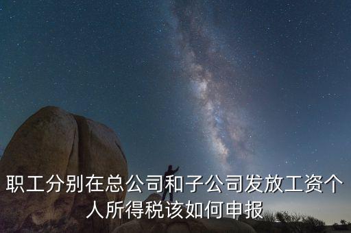 兩處的分公司如何申報個稅，職工分別在總公司和子公司發(fā)放工資個人所得稅該如何申報