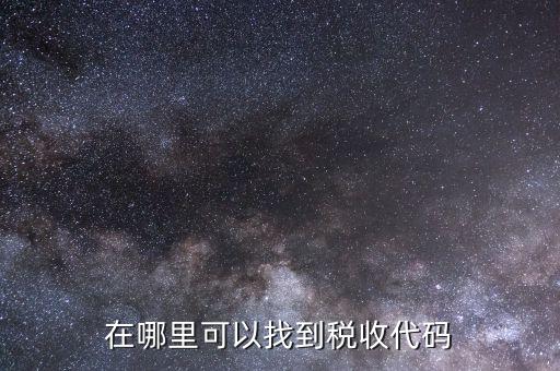 如何查詢稅收分類編碼，在哪里可以找到稅收代碼