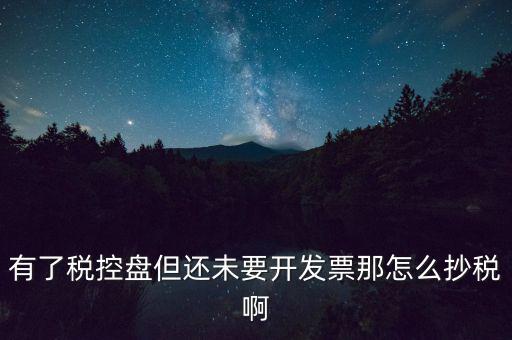 稅控盤如何抄報稅，有了稅控盤但還未要開發(fā)票那怎么抄稅啊